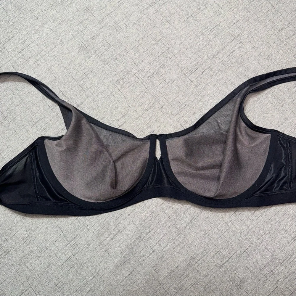 Soma Unbelievable Lift Scoop Balconette Bra Black Size 38DDD New
